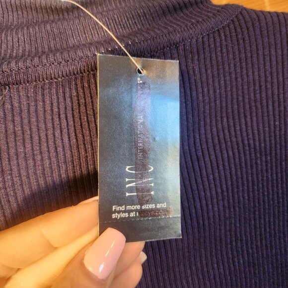 INC Deep Twilight Mock T Sweater - Picture 7 of 8